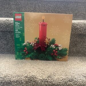 LEGO Holiday Candle Centerpiece - Red and Green